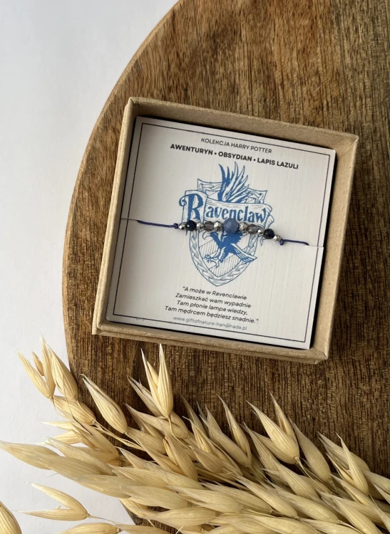Bransoletka RAVENCLAW od Lazuri – lapis lazuli, niebieski awenturyn i obsydian