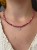 Różowy naszyjnik z jaspisu cesarskiego