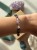 Kolorowa bransoletka handmade z ametystem, fluorytem i malachitem