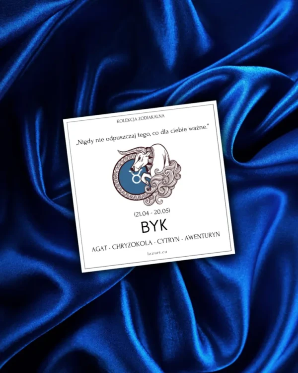 Dedykacja dołączona do bransoletki ZODIAK UNISEX dla Byka