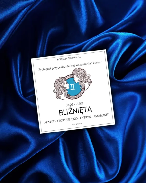 Dedykacja dołączona do ochronnej bransoletki dla Bliźniąt
