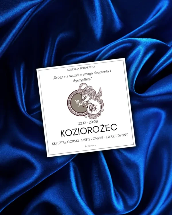 Dedykacja dołączona do zodiakalnej bransoletki dla Koziorożca