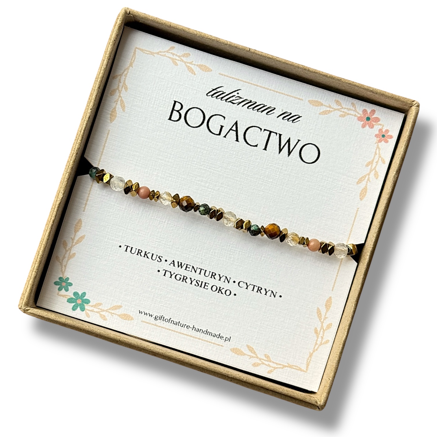 bransoletka z kamieni talizman na bogactwo AMULET