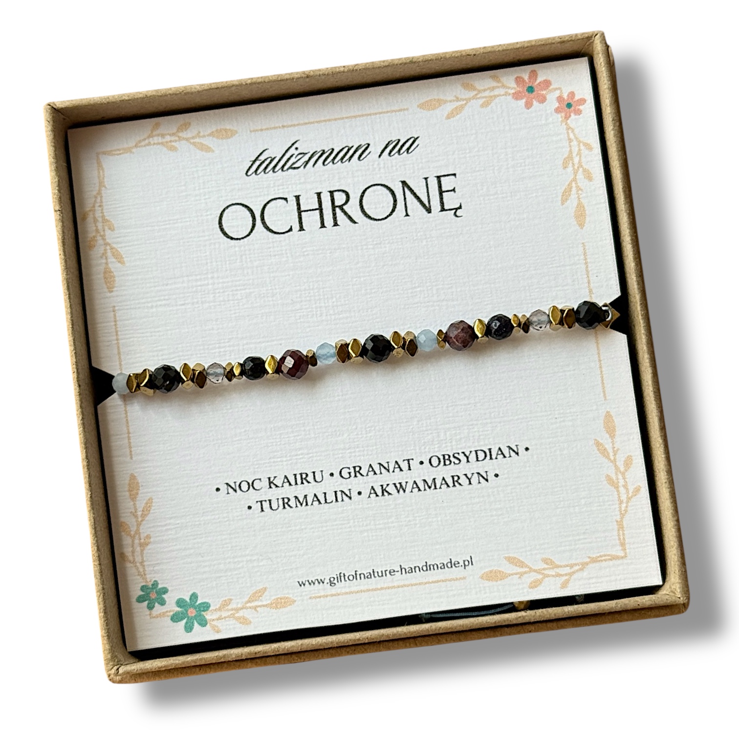 Bransoletka z kamieni talizman na ochronę AMULET