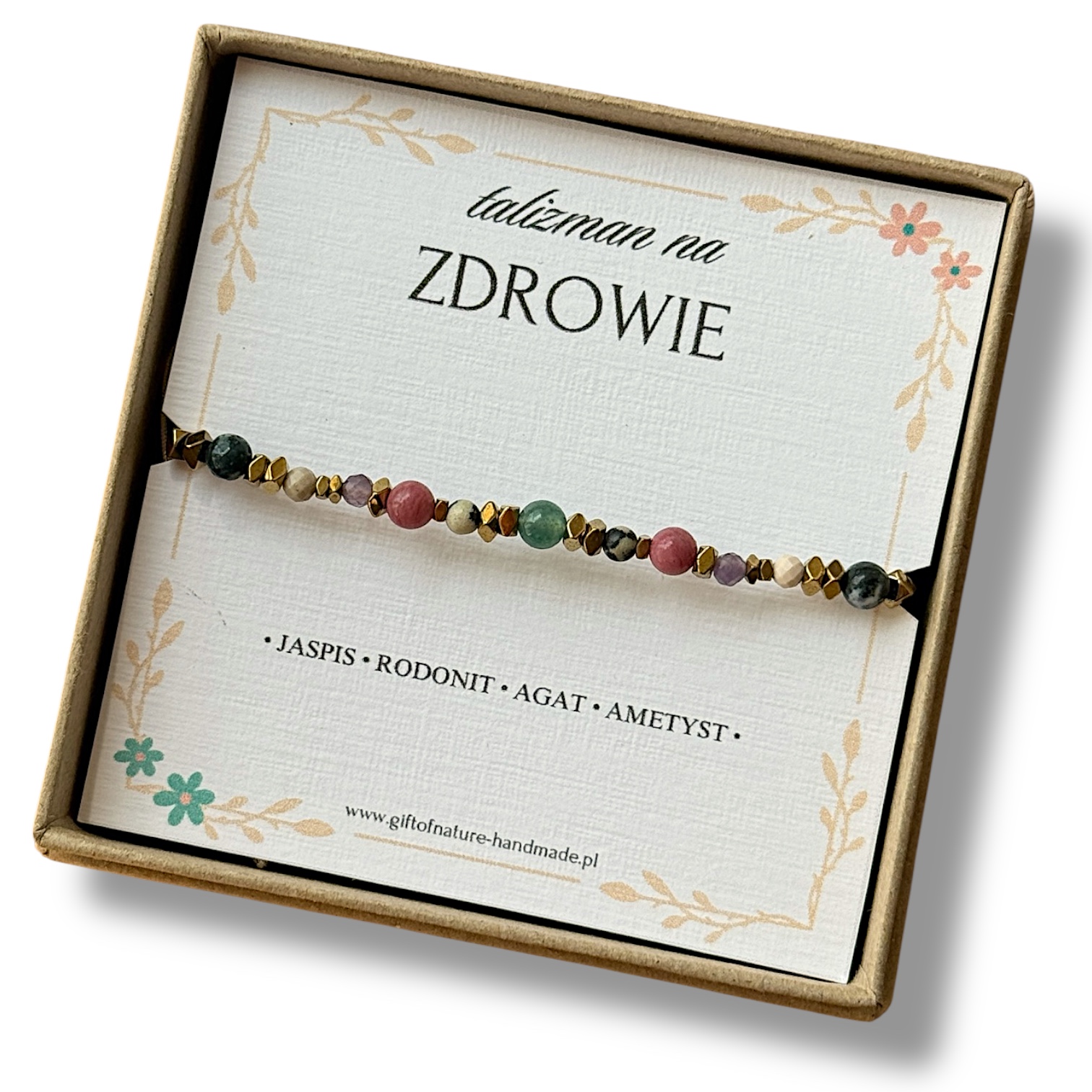 bransoletka z kamieni talizman na zdrowie AMULET