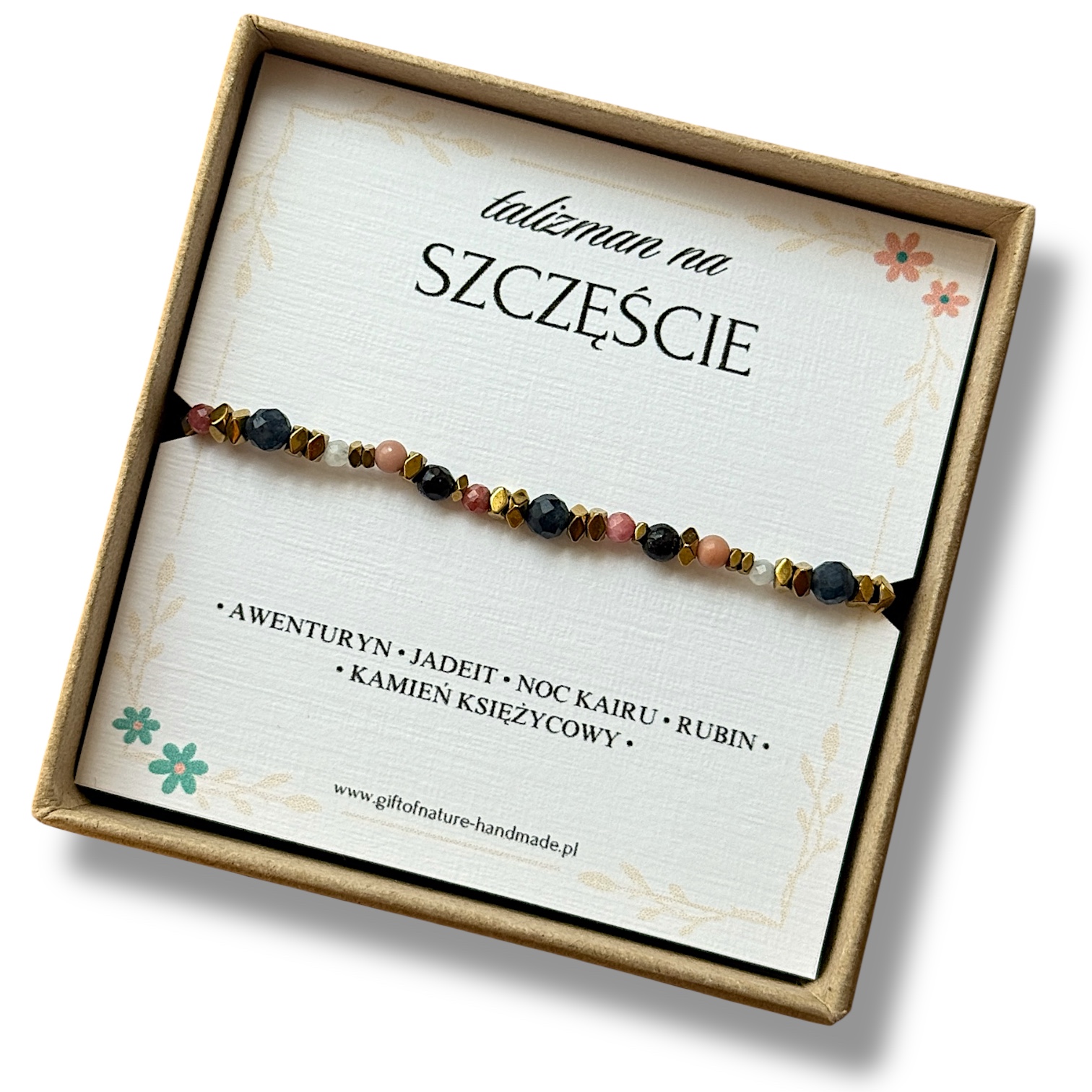 Bransoletka z kamieni talizman na szczęście AMULET