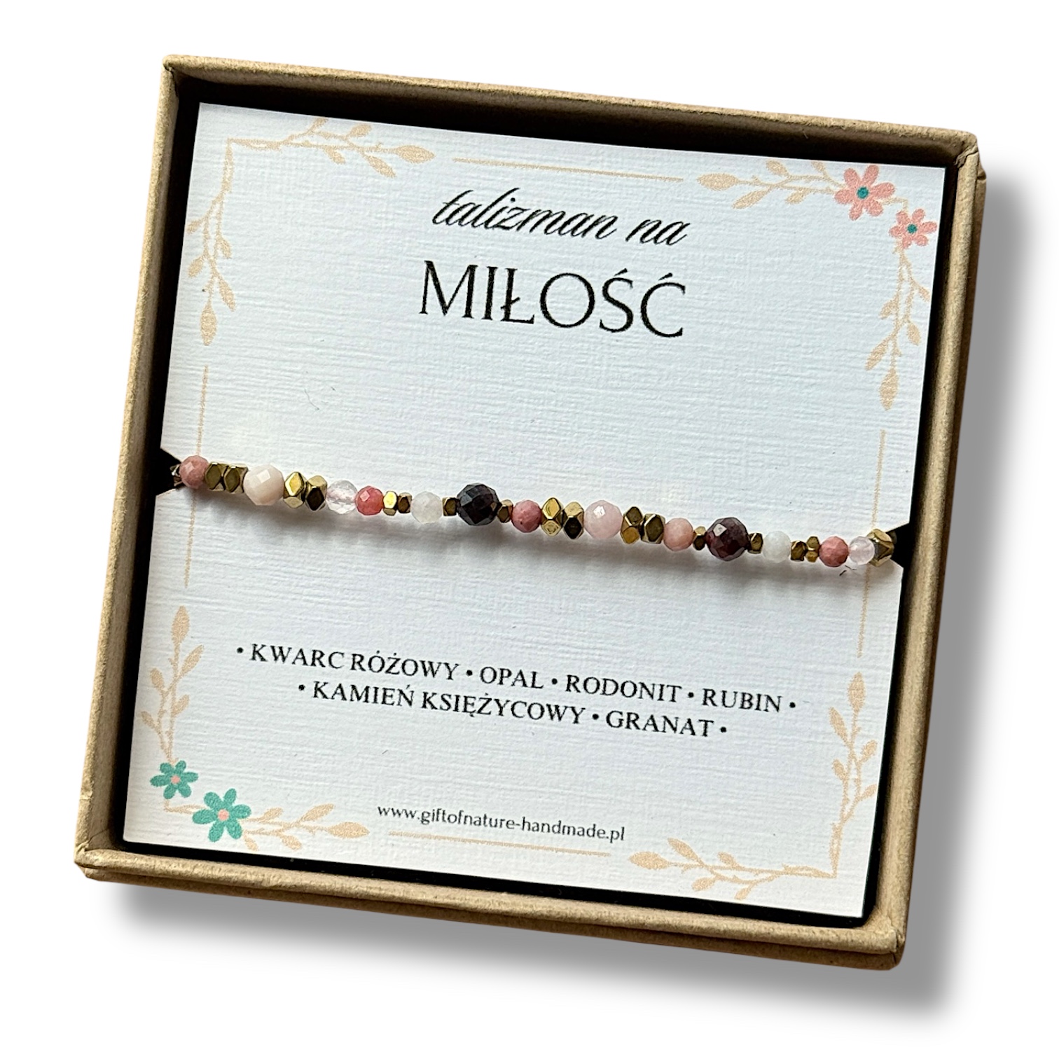 bransoletka z kamieni talizman na miłość AMULET